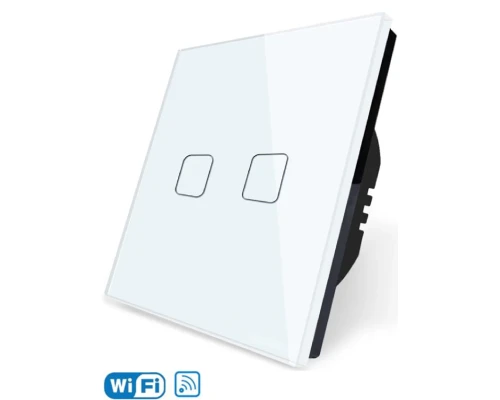 Сенсорный Wi-Fi/RF выключатель SK-W802Y-01 — 2 клавиши